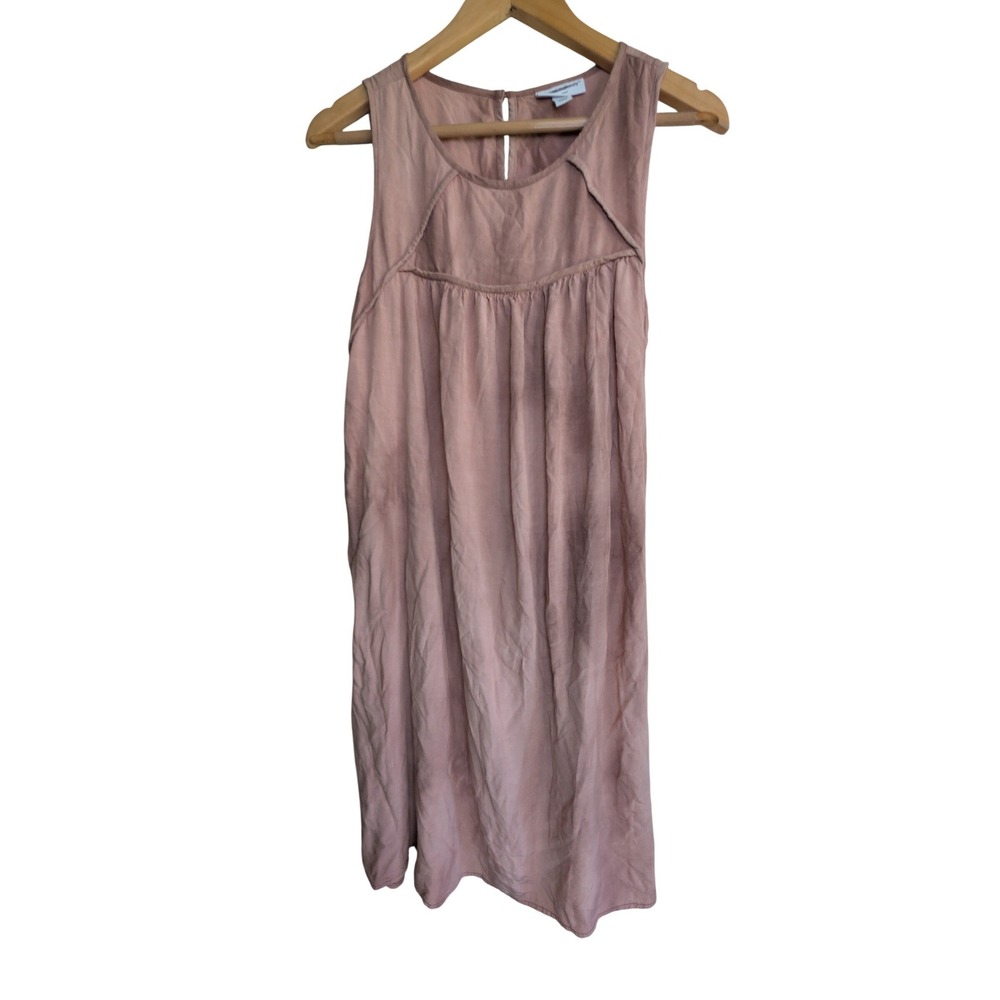 Liz Lange Maternity Mauve Pink Acid Wash Rayon Sleeveless Shift Dress Medium